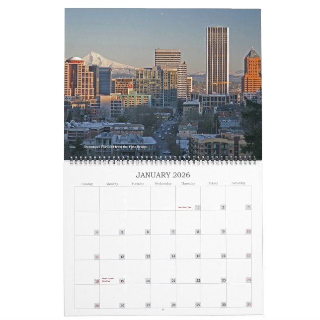 Mt. Hood Calendar (Jan 2026)