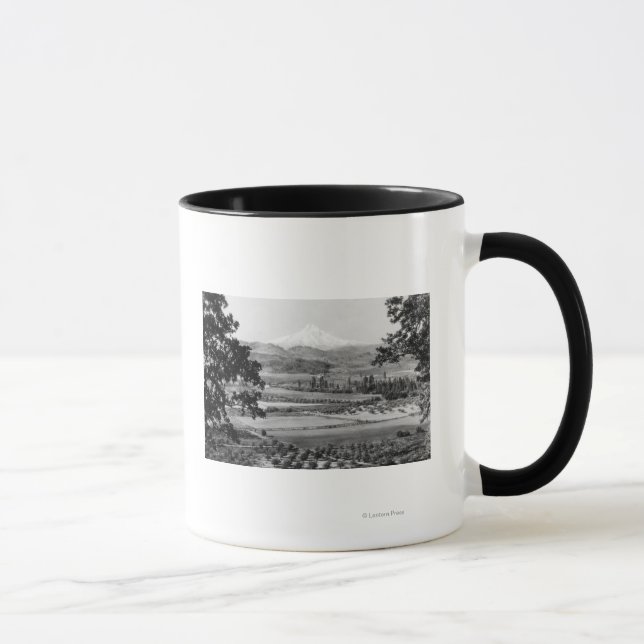Mt. Hood from Hood River Valley Photograph Mug (Right)