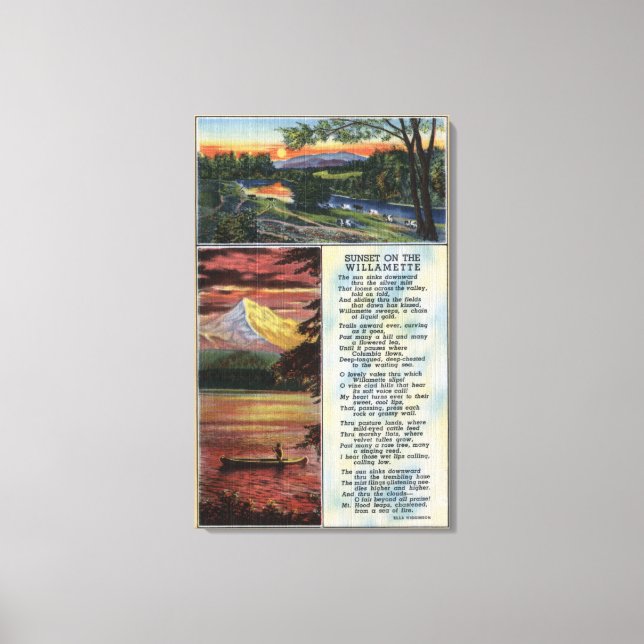 Mt. Hood from Lost Lake View Canvas Print (Front)