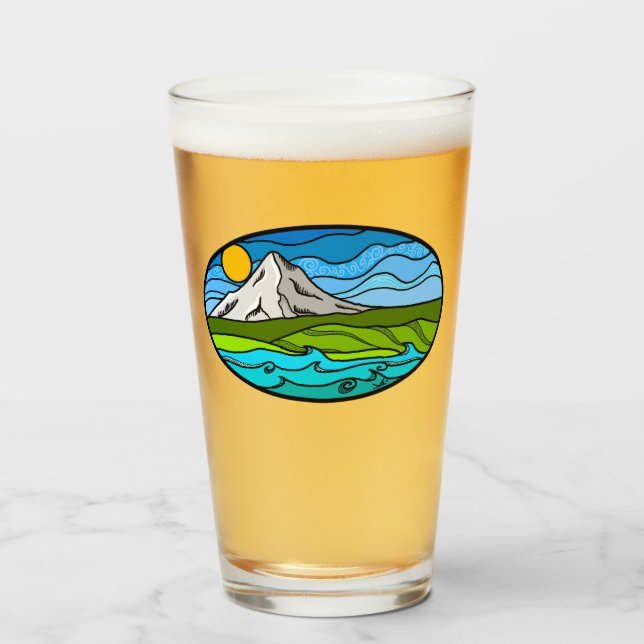 Mt. Hood Glass Tumbler (Front Filled)