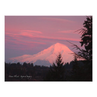 Mt.. Hood January Sunset Photo Print