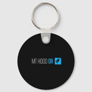 Mt. Hood Oregon Snowboard Box Type Key Ring
