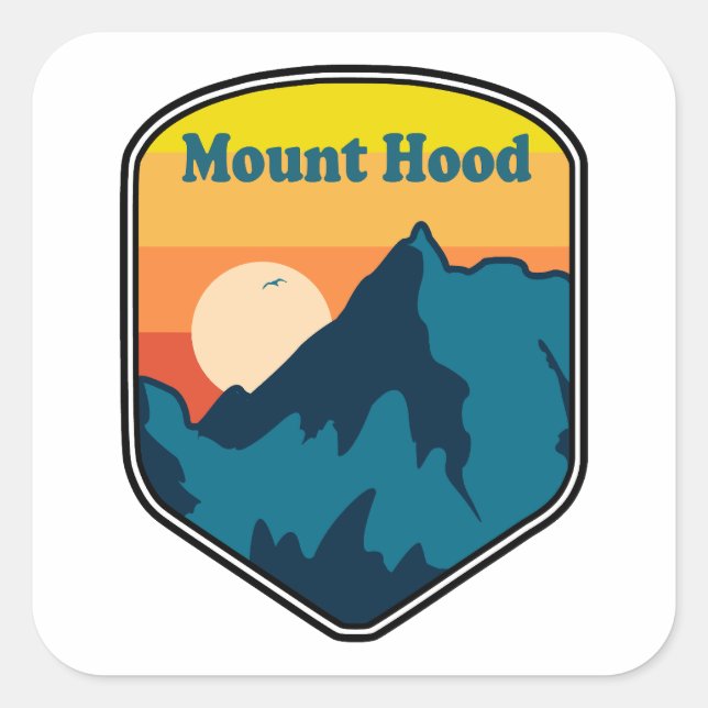 Mt. Hood Oregon Sunrise Square Sticker (Front)