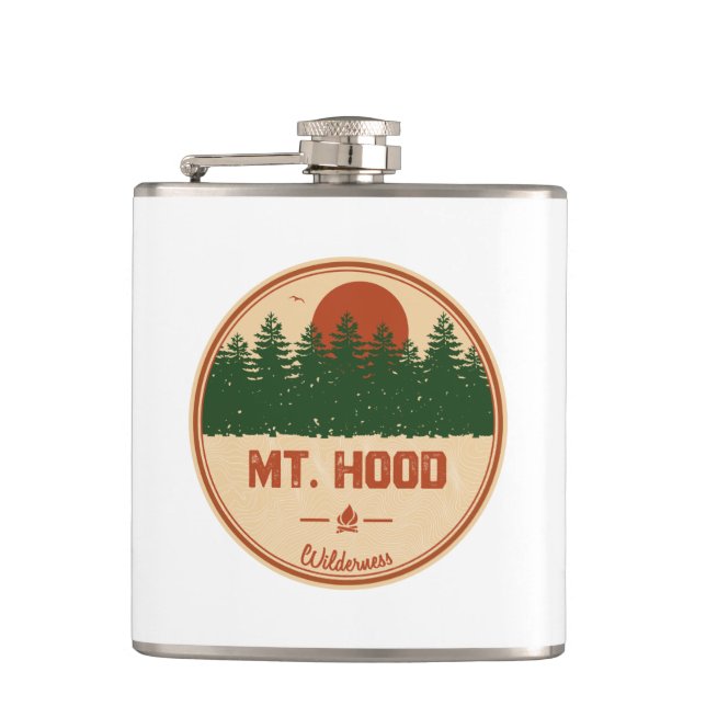 Mt. Hood Wilderness Hip Flask (Front)