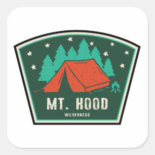 Mt. Hood Wilderness Oregon Camping Square Sticker
