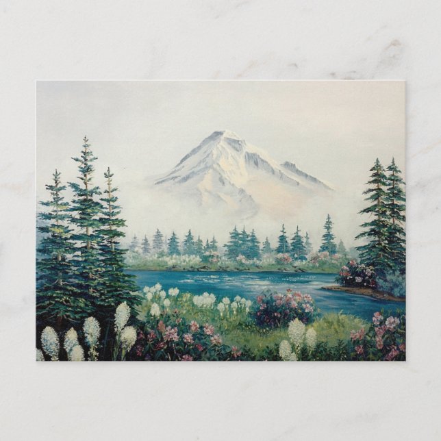 Mt. Hood with Bear Grass Scene from the Pacific NW Postcard (Front)