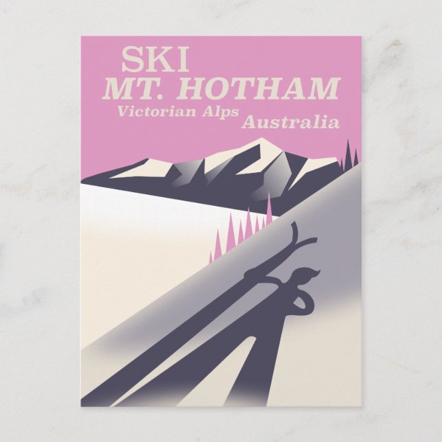 Mt. Hotham, Victorian Alps ski poster. Postcard (Front)