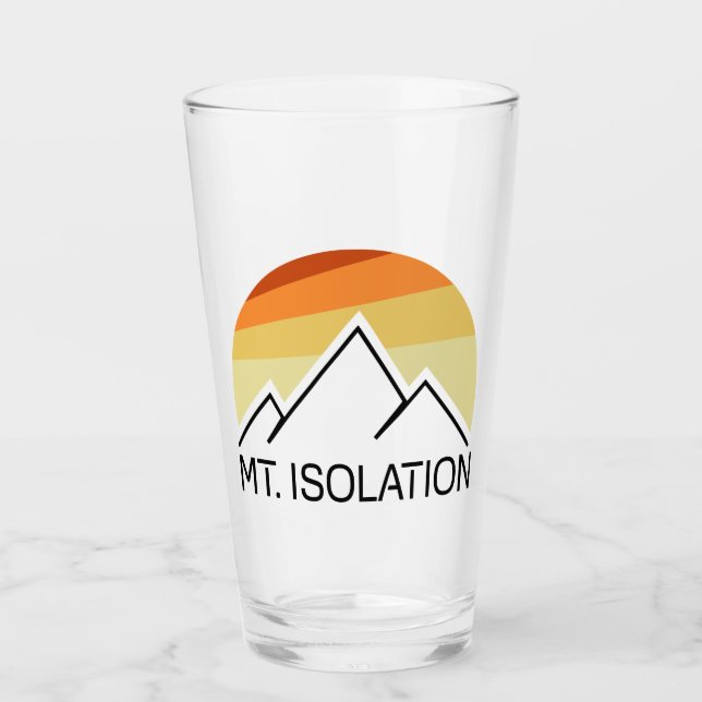 Mt. Isolation New Hampshire Retro Glass (Front)