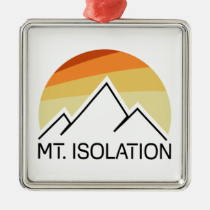 Mt. Isolation New Hampshire Retro Metal Tree Decoration