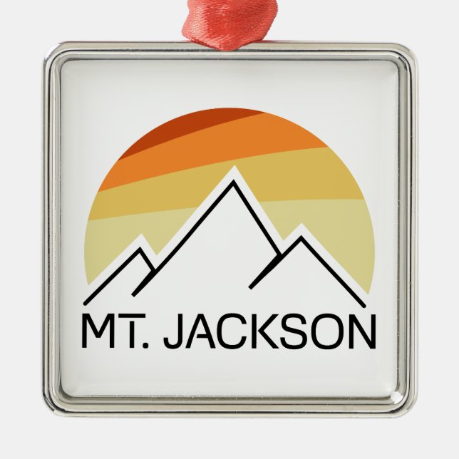 Mt. Jackson New Hampshire Retro Metal Tree Decoration (Front)