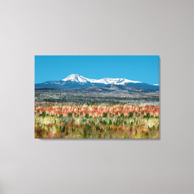 Mt. Katahdin Baxter State Park In Maine Canvas Print (Front)