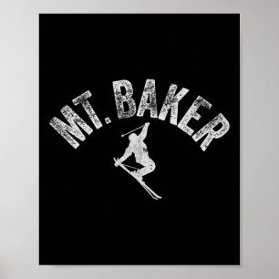 Mt Ker Ski Mount Ker Washington Skiing Cool Winter Poster