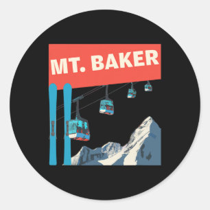 Mt. Ker Skiing - Retro Mt. Ker Ski Classic Round Sticker