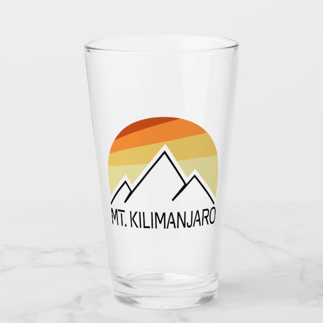 Mt. Kilimanjaro Retro Glass (Front)