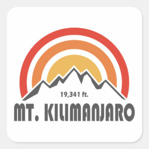 Mt. Kilimanjaro Square Sticker
