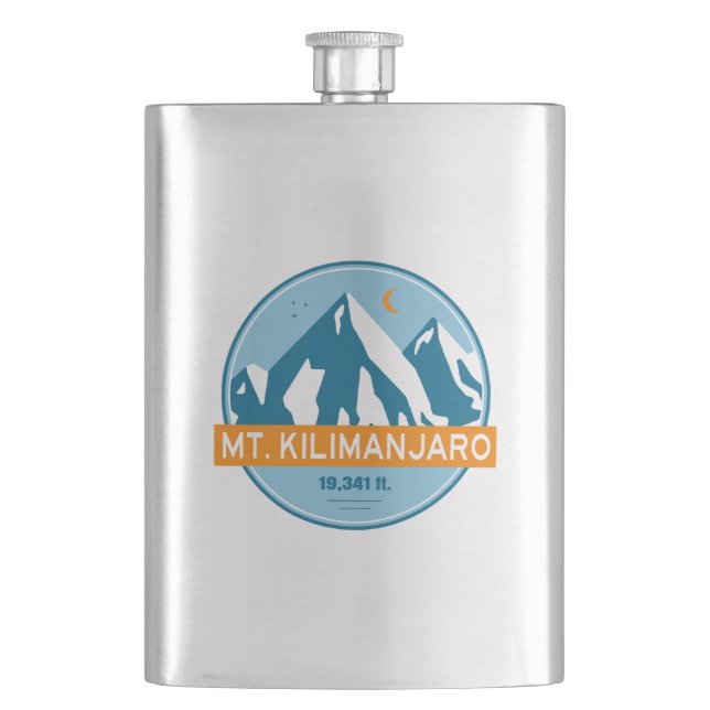 Mt. Kilimanjaro Stars Moon Hip Flask (Front)