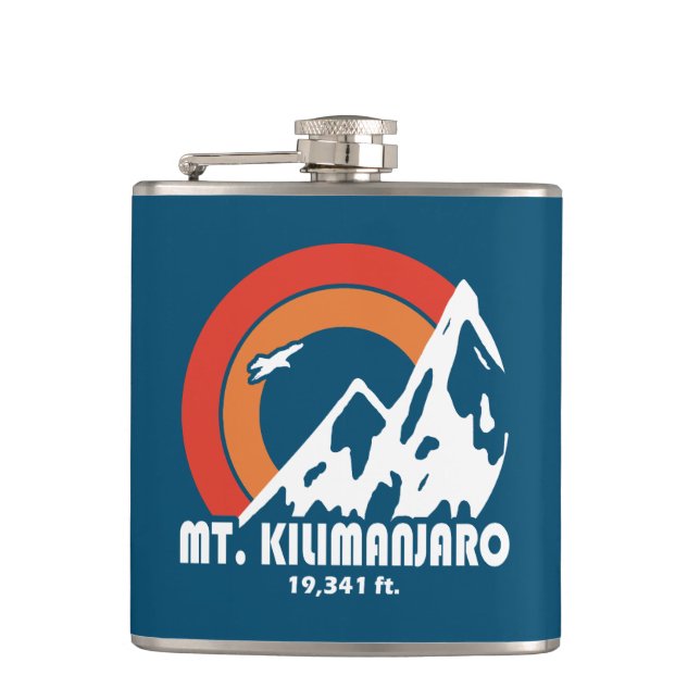 Mt. Kilimanjaro Sun Eagle Hip Flask (Front)