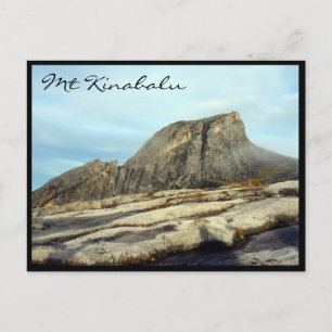 mt kinabalu rock postcard
