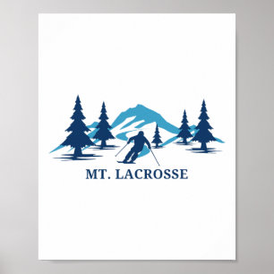 Mt. Lacrosse Wisconsin Ski Resort Skiing Skier Poster