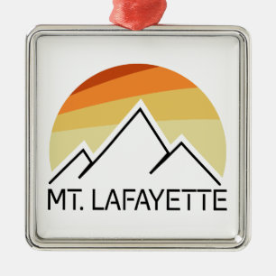 Mt. Lafayette New Hampshire Retro Metal Tree Decoration