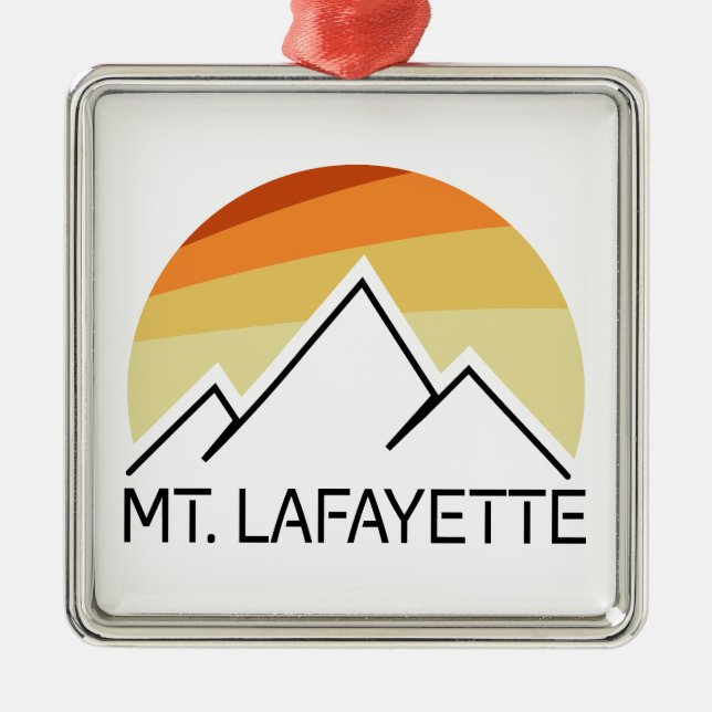 Mt. Lafayette New Hampshire Retro Metal Tree Decoration (Front)