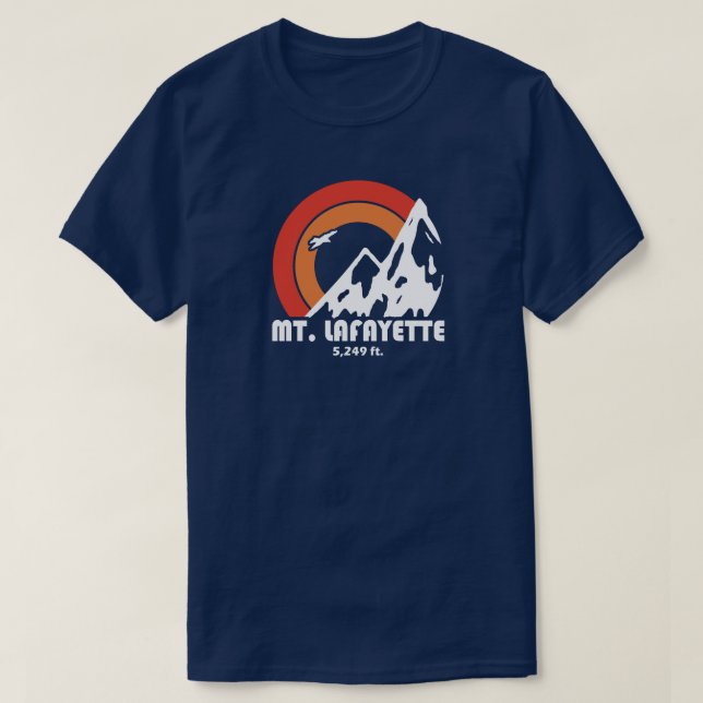 Mt. Lafayette New Hampshire Sun Eagle T-Shirt (Design Front)