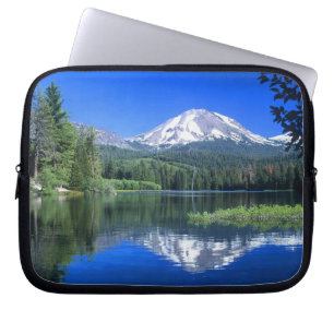 Mt. Lassen rises above Manzanita Lake Laptop Sleeve