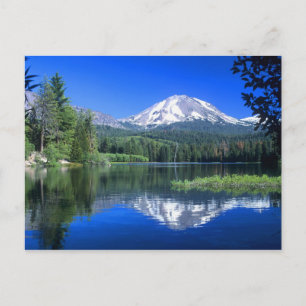 Mt. Lassen rises above Manzanita Lake Postcard