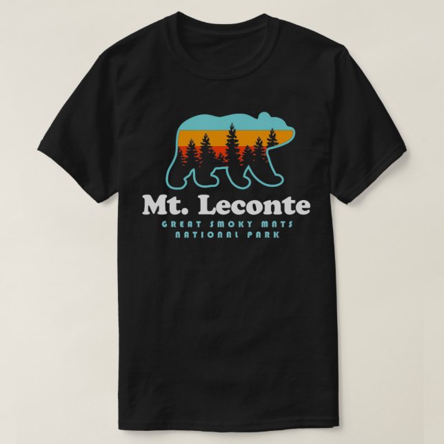 Mt Leconte Great Smoky Mountains Bear  T-Shirt (Design Front)