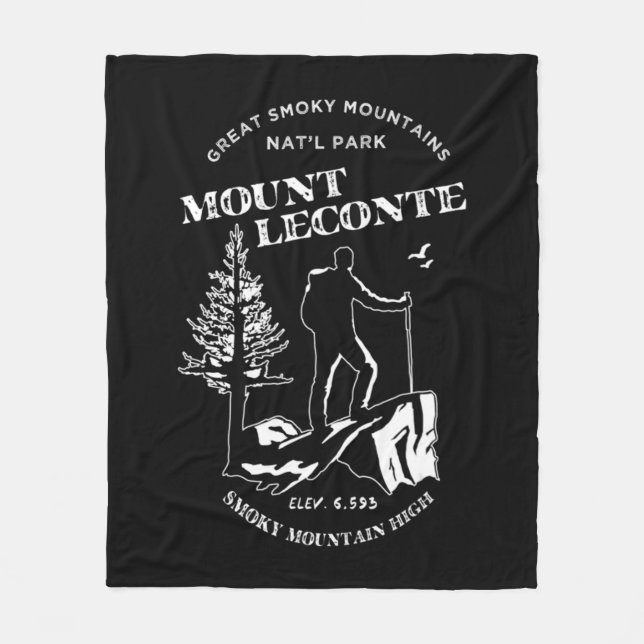 Mt Leconte   Great Smoky Mountains Fleece Blanket (Front)