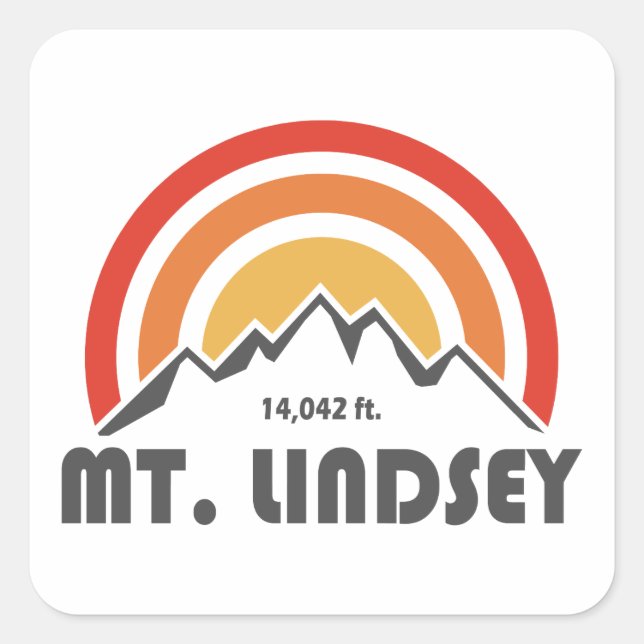 Mt. Lindsey Square Sticker (Front)