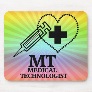 MT LOGO SYRINGE HEART MEDICAL TECH MOUSE PAD