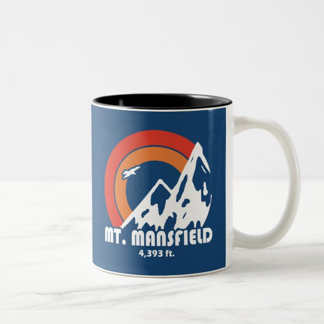 Mt. Mansfield Sun Eagle Two-Tone Coffee Mug (Right)