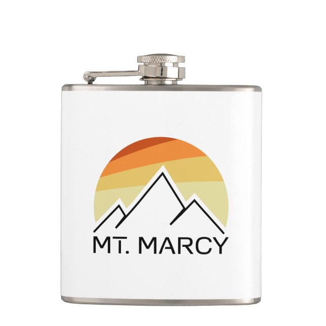Mt. Marcy Retro Hip Flask (Front)