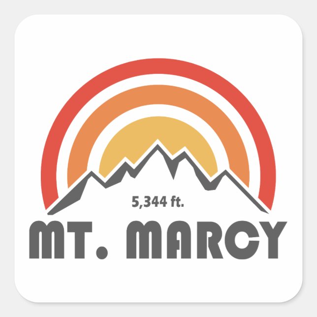 Mt. Marcy Square Sticker (Front)