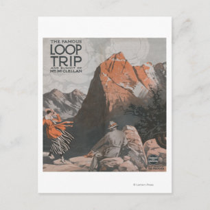 Mt. McClellan & Loop Trip Travel Poster Postcard