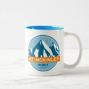 Mt. McKinley Alaska Stars Moon Two-Tone Coffee Mug