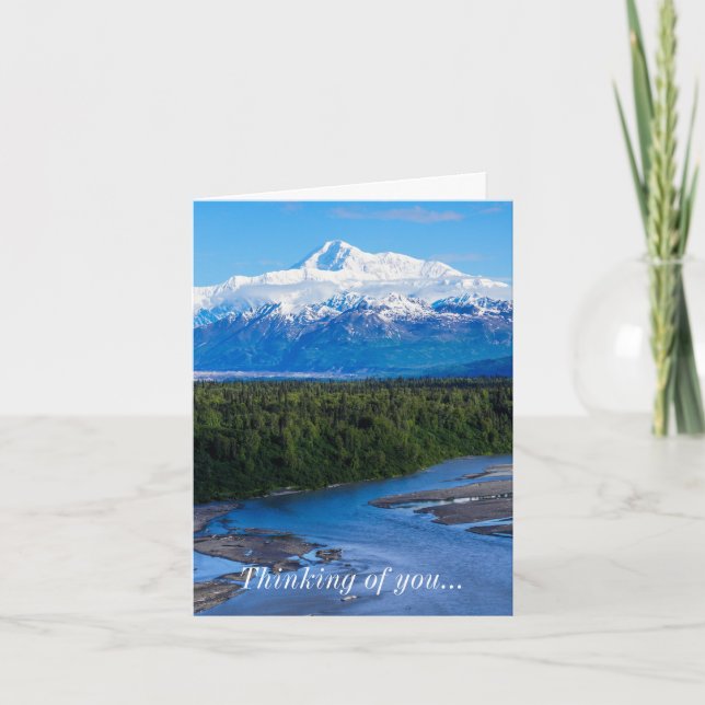 Mt. McKinley Alaska Thinking Of You Card (Front)