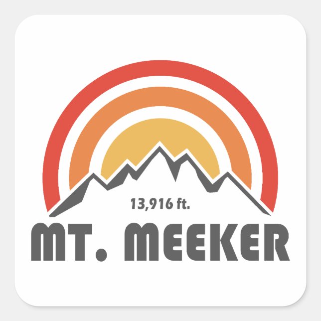 Mt. Meeker Colorado Square Sticker (Front)