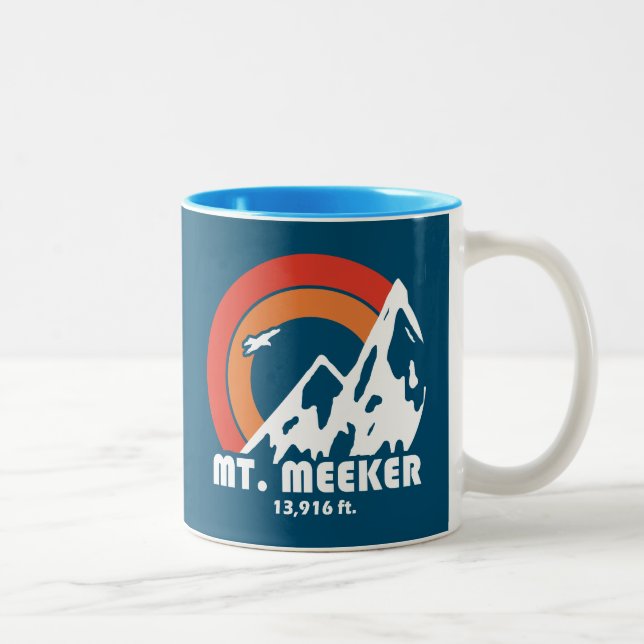 Mt. Meeker Colorado Sun Eagle Two-Tone Coffee Mug (Right)