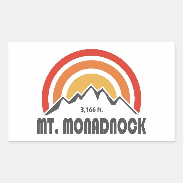 Mt. Monadnock New Hampshire Rectangular Sticker (Front)