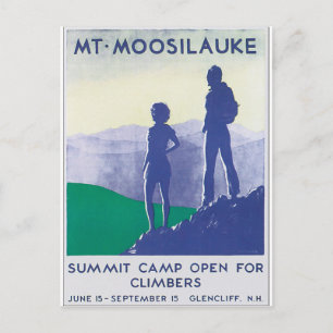 Mt. Moosilauke Vintage Travel Poster Artwork Postcard