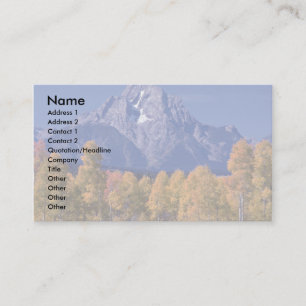 Mt. Moran, Grand Teton National Park, Wyoming Business Card