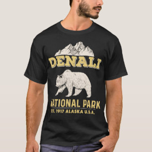 Mt Mount Denali National Park Alaska Bear TShirt 2