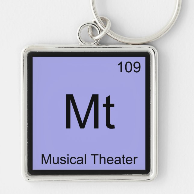 Mt - Musical Theatre Chemistry Element Symbol Tee Key Ring (Front)