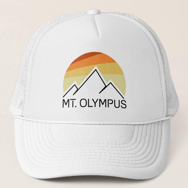 Mt. Olympus Washington Retro Trucker Hat (Front)