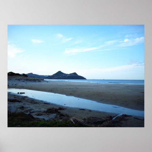 Mt Paku from Pauanui Beach Poster (Front)