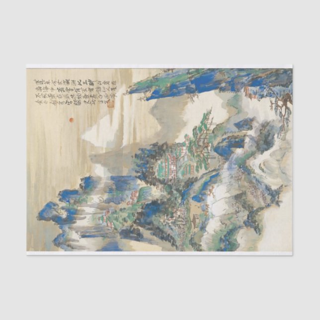 Mt.Penglai (Mountain of Immortals) by Tomita Keise Tissue Paper (Front)