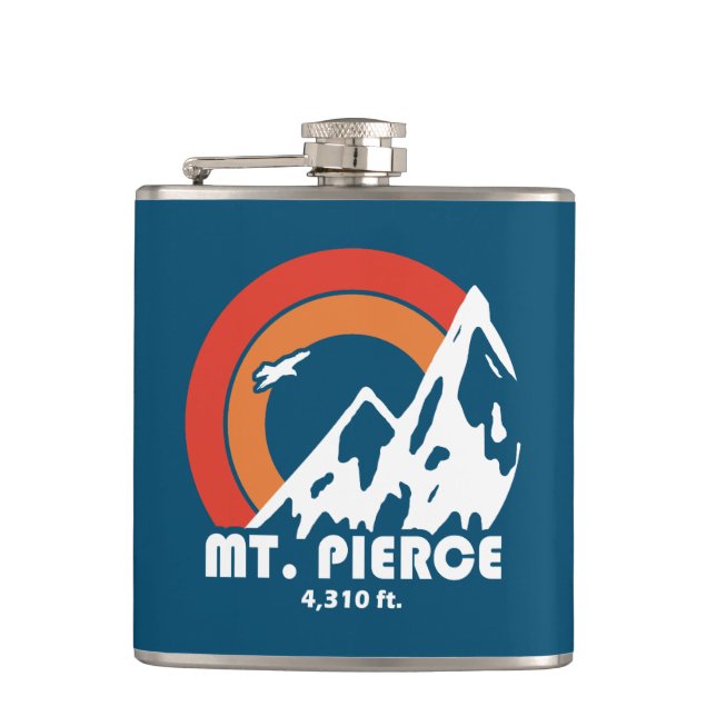 Mt. Pierce New Hampshire Sun Eagle Hip Flask (Front)