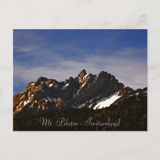 Mt. Pilatus in lucerne switzerland photo postcard  (Front)
